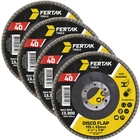 Disco Lixa Flap 115mm Grão 40 Madeira Aço Desbaste | 04 Un